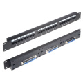 Hergestellt in china 19 Zoll 1U Katze 5e 24/36/48 Port Patch Panel, Verstärker 24 Port Patch Panel Ethernet